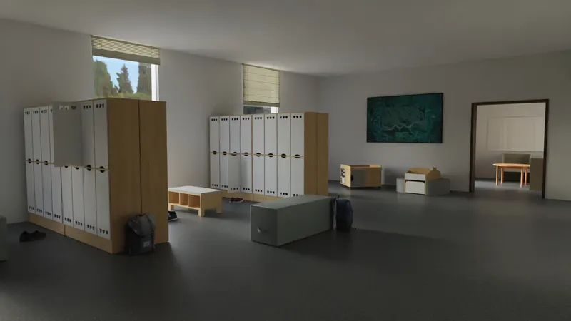 Szatnia z szafkami indywidualnymi
